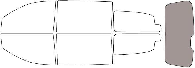Rvinyl Window Tint Kit Compatible with Dodge Grand Caravan 2008-2020 - Rear Windshield Precut Kit - 50%