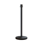 Montour Line Cline Post and Rope Stanchion Set - Black with Sloped Base and Crown Top - Includes (2) Posts