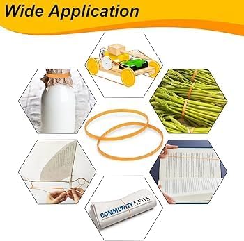 3-1/2" x 1/4'' - Size #64 - Rubber Band Depot - Everyday Rubber Bands, Business Bands - Approximately 40 Per Bag - 1/8 Pound Bag