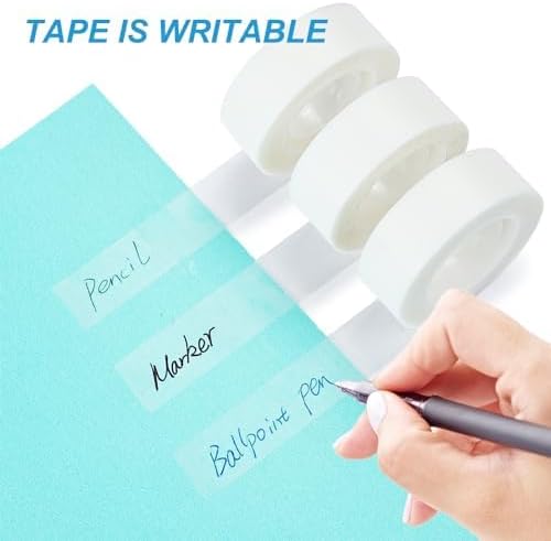 Tape Refills with Dispenser, 24 Roll Invisible Tapes, 3/4 Inch X 600 in, Gift Wrapping Tapes Supplier for Christmas Home School Office Use