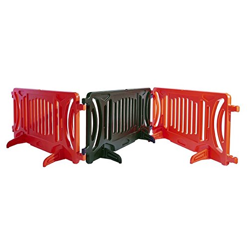 Billboard Barricade 42x96 Plastic Pedestrian Barricade- Black