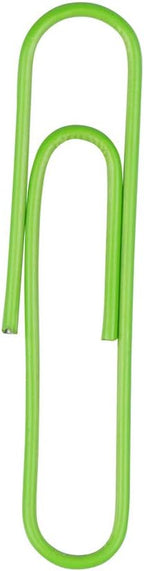 JAM PAPER Colorful Jumbo Paper Clips - Large 2 Inch - Lime Green Paperclips - 75/Pack