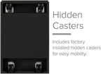 Pemberly Row 3 Drawers 27.75" Vertical Black Metal Filing Cabinet Lockable Pre-Assembled Stationary Letter Size for Home, Office