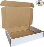 Corrugated Mailers, 11 1/8" x 8 5/8" x 2"(Inner Size), 25 Pack, Cardboard Shipping Boxes, Oyster White (CM1182-25)