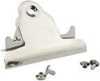 HAHIYO 2.95 Inches Metal Silver Clipboard Clips Butterfly-Shaped Clipboard Hardware Secure Grip Mountable Sturdy Springs with Rivets Document File Wood Plastic Clips Board for Office School Home, 3P