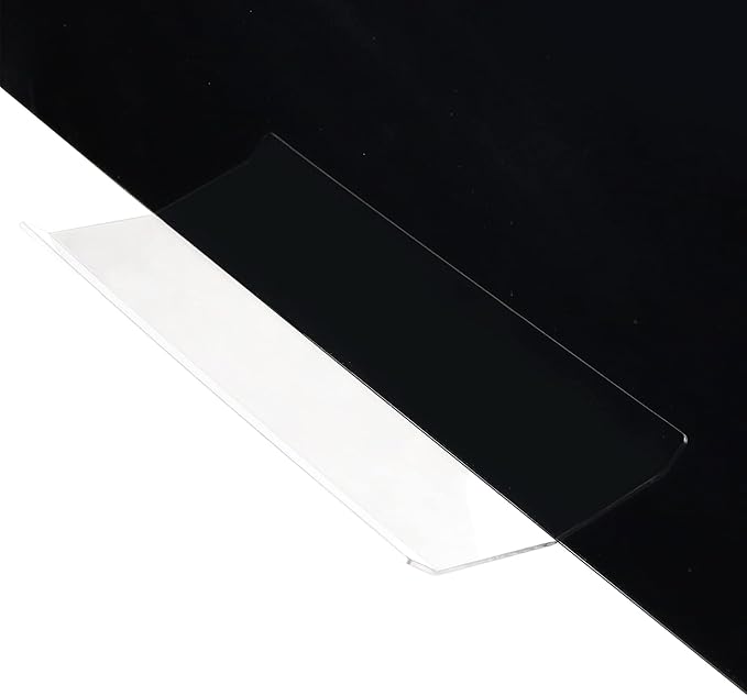 72" x 48" Black Extra Large Glass Whiteboard 6' x 4' Frameless Tempered Black Dry Erase Board with Marker Tray for Interactive Office, Wall Mounted Frosted Glass White Board