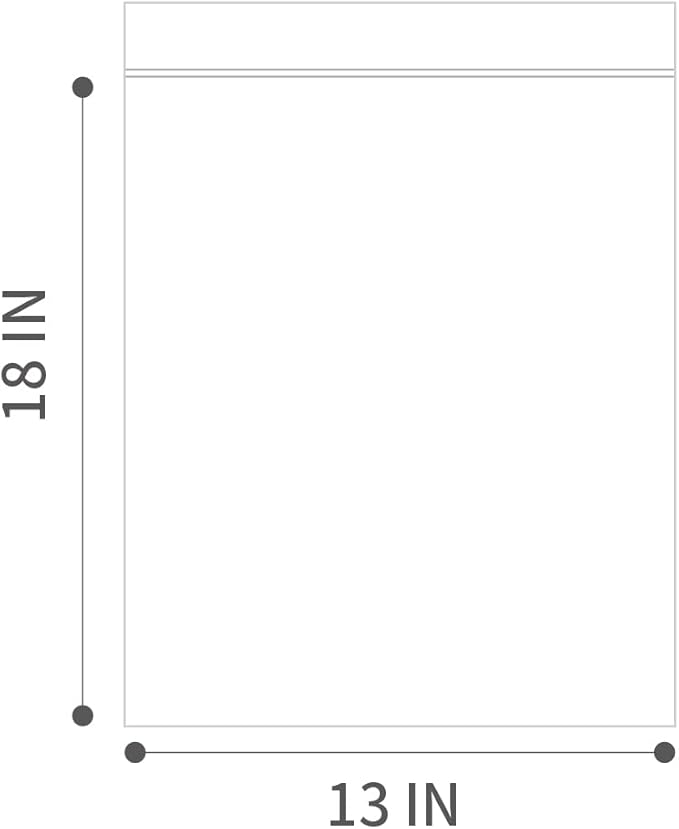 13" X 18" (500 Bags) 2 Mil Clear Reclosable Zip Plastic Poly Bags with Resealable Lock Seal Zipper