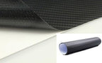 3D Carbon Fiber Film Twill Weave Vinyl Sheet Roll Wrap (96" X 60", Black)