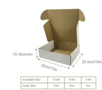 Rongyangtong13x10x4 Shipping Boxes Set of 18, White Small Corrugated Cardboard Box, Mailer Box