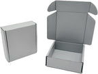 50 Pcs 6.3 x 6 x 1.6 inches Shipping Boxes for Small Business Cardboard Corrugated Mailer Boxes for Shipping Packaging Holidays Craft Gifts Giving Products (Gray, 6.3 x 6 x 1.6")