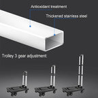 Heavy Duty Folding Hand Truck with 360° Rotating Wheels - Portable Trolley for Easy Luggage, Shopping & Cargo Transport - Space-Saving Design for Home & Travel Use