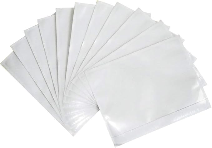 7.5" x 5.5" Clear Self-Adhesive Top Loading Packing List/Shipping Label Envelopes Pouches (800 Pack)