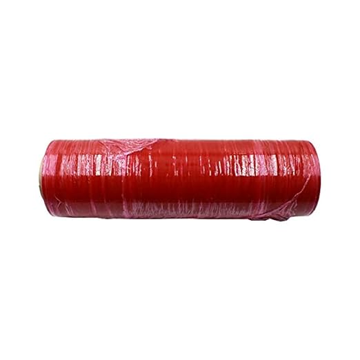 18" x 1500' 80 ga. Hand Film Stretch Wrap - Red (Light Tint) - Case of 4 Rolls