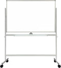 Adjustable Magnetic Mobile Dry Erase Board -48 x 32 Inches Whiteboard Stand with Easel, Lockable Rolling Stand - Double-Sided 80 ×120CM White