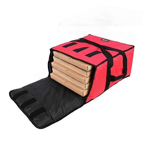 Pizza Bag,Large Thermal Pizza Delivery Bags Insulated Food Delivery Bag Moisture Free Professional Pizza Warmer Carrier Bags Hold Up to 5-16" or 4-18" (Red, 20"X20"X11")