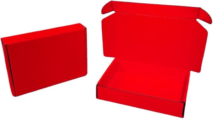 20 Pcs 14.2 x 9.4 x 3.2 inches Shipping Boxes for Small Business Cardboard Corrugated Mailer Boxes for Shipping Packaging Holidays Craft Gifts Giving Products (Red, 14.2 x 9.4 x 3.2")