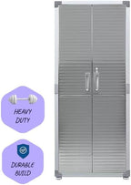 Heavy Duty Storage Solid Stainless Steel Cabinet with Lockable, Adjustable Shelf, Metal Garage Organizer (Granite, 30" W x 18" D x 72" H)