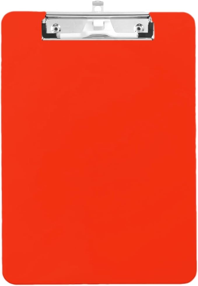 Red Nursing Clipboard with Pen Holder,Plastic Clip Boards 8.5x11 Heavy Duty,A4 Letter Size, Cute Clipboards for Women Kids Teacher,Classroom Office Home