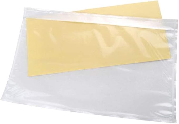 7.5" x 5.5" Clear Self-Adhesive Top Loading Packing List/Shipping Label Envelopes Pouches (1000 Pack)