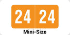 2024 MINI Year Stickers, Orange, Compatible with Smead ETS Series, Doctor Stuff 2024 Chart Stickers, USA Made Year Labels for End Tab File Folders, 250/Pack, 1 Package, 1/2" x 1" - Small Labels
