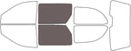 Rvinyl Window Tint Kit Compatible with Dodge Caravan 2001-2007 - Back Precut Kit - 35%