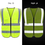 BeautyWill Custom Logo Safety Vest Class2 High Visibility Reflective Vest Breathable Construction Vest