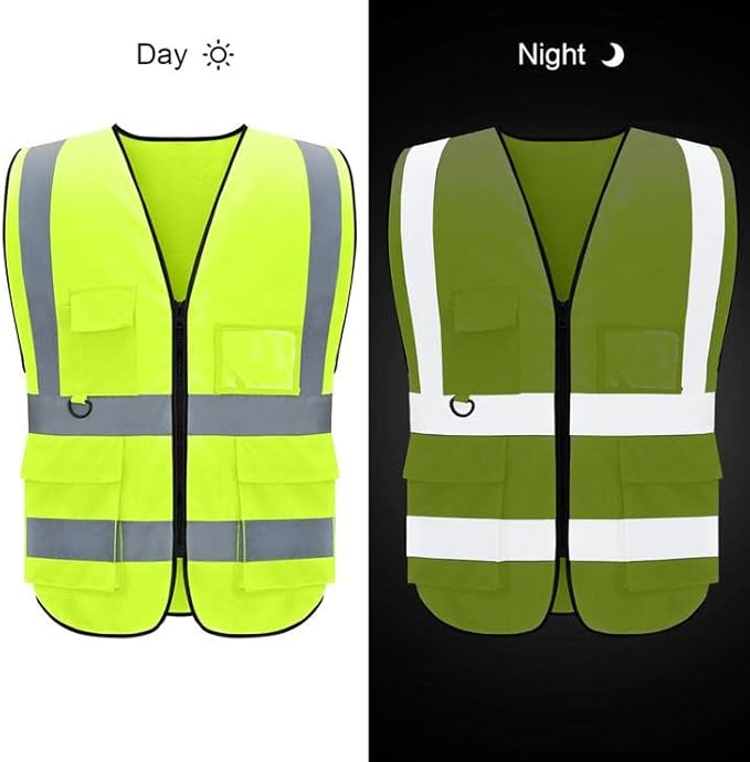 BeautyWill Custom Logo Safety Vest Class2 High Visibility Reflective Vest Breathable Construction Vest