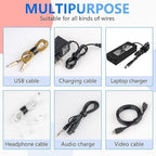120 x Reusable Cable Ties Black, Adjustable Releasable Hook and Loop Cable Straps for PC Cable Management, Organizing Cords, TV, Desk