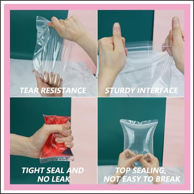 iMailer - 500 Pcs- 14" x 20" Large Zip Bags for Storage - Reclosable Plastic Zip Poly Bags for Clothing, T-Shirts, Pants