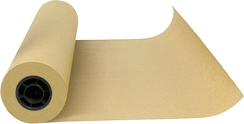Kraft Paper Roll 24" x 98ft, Brown Craft Paper 80GMS for Gift Package/Bouquet Flower Wrapping/Kids Arts Drawing/Bulletin Board/DIY/Box Moving Filler/Shipping Supplies/Table Cover, Unwaxed & Uncoated