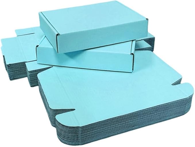 20 Pcs 14.2 x 10.2 x 2.4 inches Larger Size Shipping Boxes for Small Business Cardboard Corrugated Mailer Boxes for Shipping Packaging Holidays Craft Gifts Giving Products (Sky Blue)