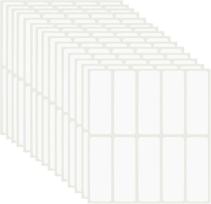 HOSSIAN File Folder Labels Name Filing Envelopes Label Stickers, 0.6 x 1.57 in, Small Label Nametags for Jars, Bottles, Food Containers, File Folders, Pack of 150 (150)