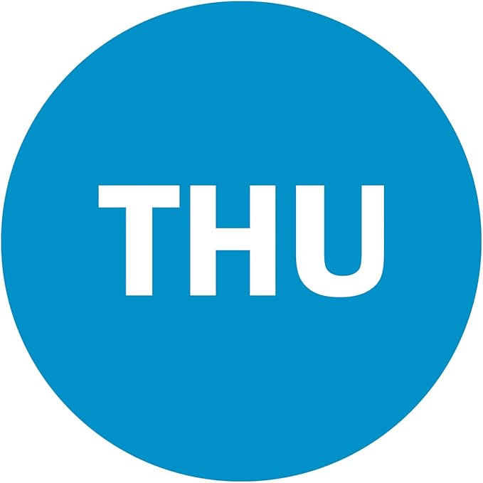NextDayLabels - Round Thursday Day of The Week Color Coding Labels (2" Blue Stickers -500 per Roll)