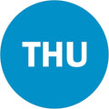 NextDayLabels - Round Thursday Day of The Week Color Coding Labels (2" Blue Stickers -500 per Roll)
