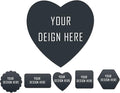 Custom Stickers Heart Labels Wedding Favor Personalized Labels for Gift Box Customized Sticker with Love 100,200pcs, 1",1.5",2", 3", 4"