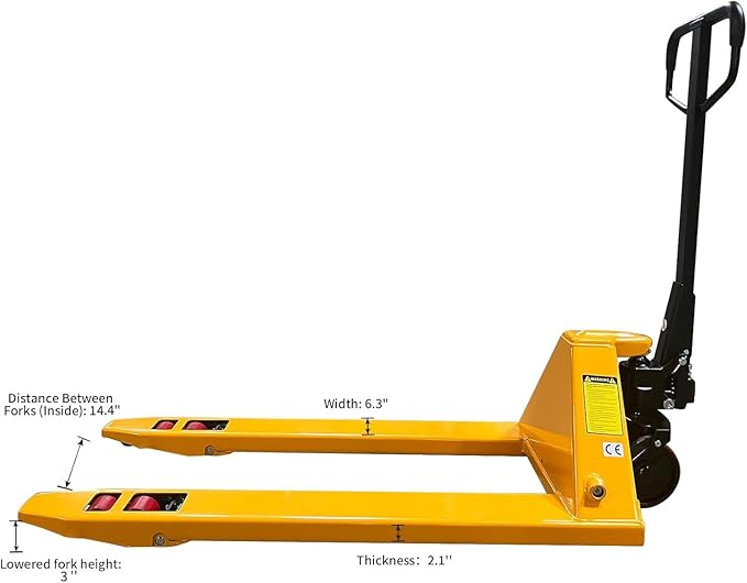 Tory Carrier Heavy Duty Pallet Jack Truck 7700lbs Capacity 48" L×27" W