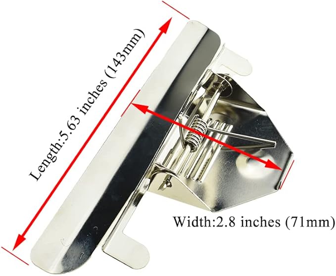 HAHIYO 5.63 Inches Metal Clipboard Clips Grips 3 Pack Mountable Sturdy Strong Springs with Rivets Document File Wood Plastic Clips Board for Office School Home
