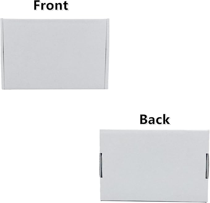 7x4x1.55 inch Small White Mailers Boxes Recyclable Corrugated Gift Box for Packaging Shipping Set of 10