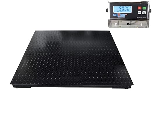 SellEton SL-5' x 4' Non-NTEP Floor Scales, Accurate Pallet Scales with Smart Digital Indicator for Warehouse Shipping and Medium Duty Industrial Weighing (48" x 60" | 2500 lb x 0.5 lb)