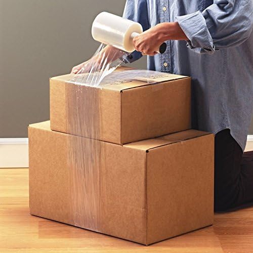 TOTALPACK - 5" x 1,000 FT - 80 Gauge, 6 Pack Shrink Film. Shrink Mini Wrap with Dispenser, Pallet Wrap, Stretch Film Plastic Wrap - Industrial Strength Hand Stretch Wrap.