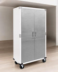 Heavy Duty Storage Solid Stainless Steel Cabinet with Lockable, Adjustable Shelf, Metal Garage Organizer (White, 36" W x 18" D x 72" H)