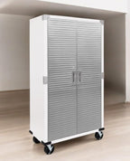 Heavy Duty Storage Solid Stainless Steel Cabinet with Lockable, Adjustable Shelf, Metal Garage Organizer (White, 36" W x 18" D x 72" H)