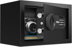 RPNB Deluxe Safe and Lock Box, Digital Keypad Safe Box, Steel Alloy Small Safes, Keypad Lock, Perfect for Home Office Hotel Business Jewelry Cash Use Storage