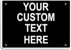 Aluminum Weatherproof Metal Sign Multiple Sizes Custom Personalized Text Here Black White Traffic Regulation Horizontal Street Signs 10x7Inches