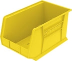 Akro-Mils 30260 AkroBins Plastic Storage Bins, Space-Saving Stackable Bins for Garage, Pantry, Craft Organization, 18-" x 11-" x 10-", Yellow, 6-Pack