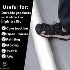 24” x 250 ft Carpet Protection Film – Heavy-Duty Clear Self-Adhesive Floor Protector for Moving, Painting & Construction