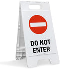 SmartSign 25 x 12 inch “Do Not Enter” Two-Sided Folding Floor Sign, Digitally Printed Plastic, Red, Black & White
