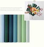 Dark Green Flower Wrapping Kraft Paper Christma Gift Wrapping Paper Rolls, Waterproof Floral Bouquet Wraps for Wedding, Holiday 23.23 x 288 inches