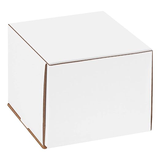 Box USA BM665 6"L x 6"W x 5"H, White (Pack of 50)