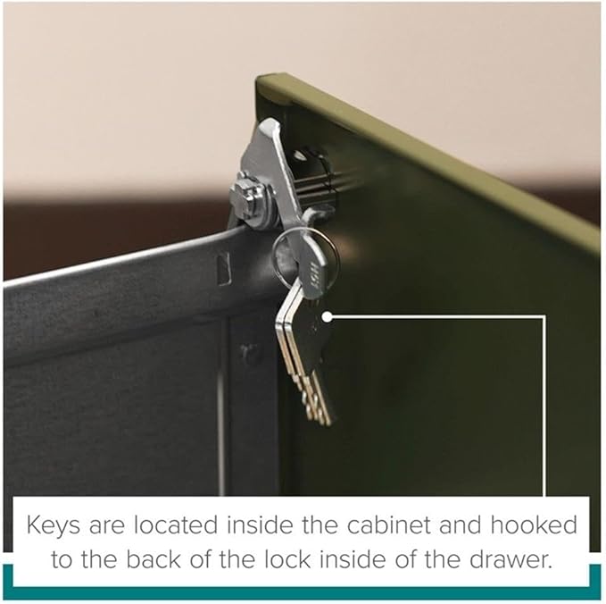 UrbanPro 3 Drawers 40.19" Vertical Light Gray Metal Filing Cabinet Lockable Pre-Assembled Stationary Letter Size for Home, Office